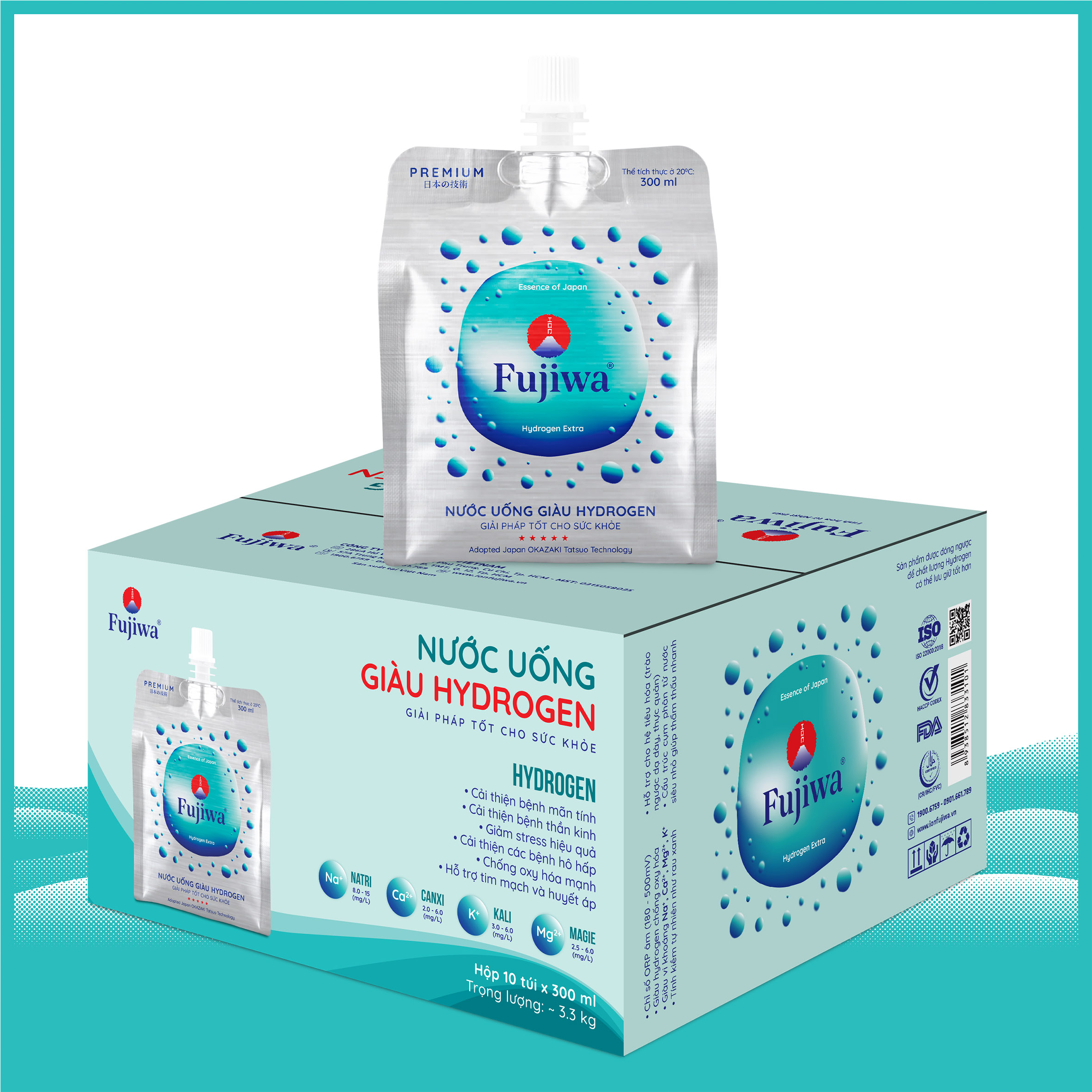 Nước Uống ION Kiềm Giàu Hydrogen Dạng Túi Bạc Cao Cấp
